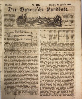 Der Bayerische Landbote Samstag 12. Januar 1839