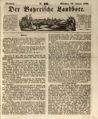 Der Bayerische Landbote Mittwoch 16. Januar 1839