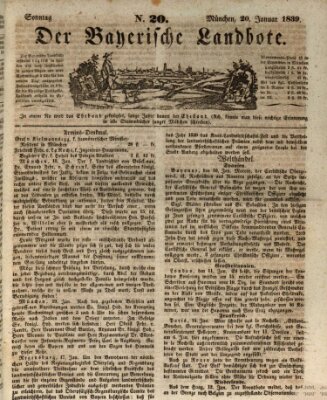 Der Bayerische Landbote Sonntag 20. Januar 1839