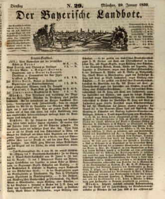 Der Bayerische Landbote Dienstag 29. Januar 1839