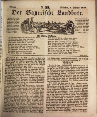 Der Bayerische Landbote Montag 4. Februar 1839