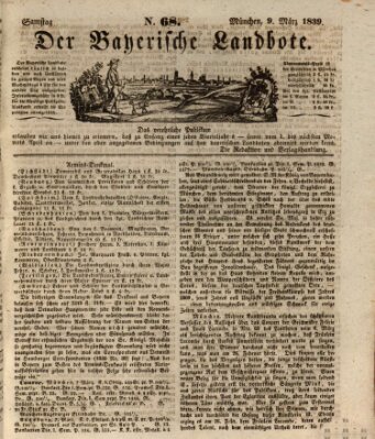 Der Bayerische Landbote Samstag 9. März 1839