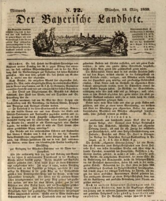 Der Bayerische Landbote Mittwoch 13. März 1839