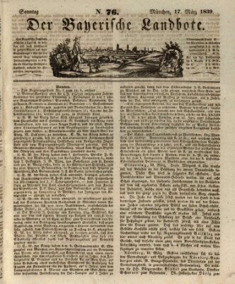 Der Bayerische Landbote Sonntag 17. März 1839