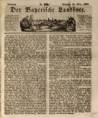 Der Bayerische Landbote Mittwoch 20. März 1839