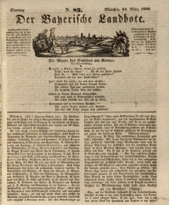 Der Bayerische Landbote Sonntag 24. März 1839