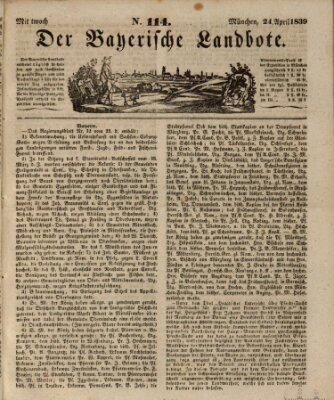 Der Bayerische Landbote Mittwoch 24. April 1839