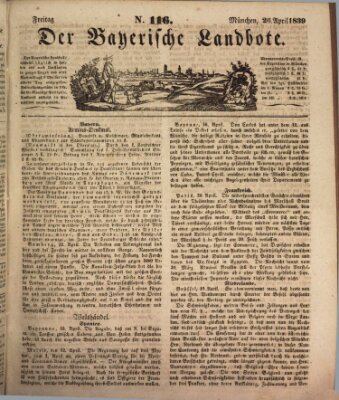 Der Bayerische Landbote Freitag 26. April 1839