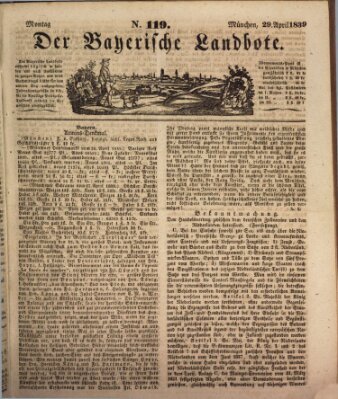 Der Bayerische Landbote Montag 29. April 1839