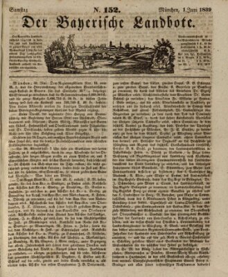 Der Bayerische Landbote Samstag 1. Juni 1839