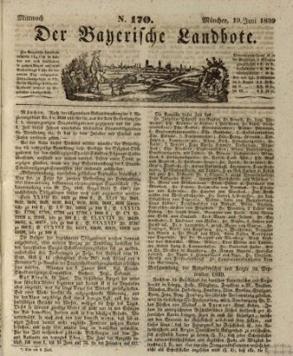 Der Bayerische Landbote Mittwoch 19. Juni 1839