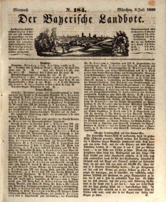 Der Bayerische Landbote Mittwoch 3. Juli 1839
