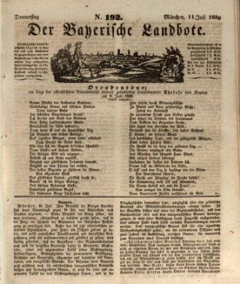 Der Bayerische Landbote Donnerstag 11. Juli 1839