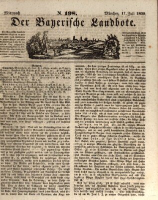 Der Bayerische Landbote Mittwoch 17. Juli 1839