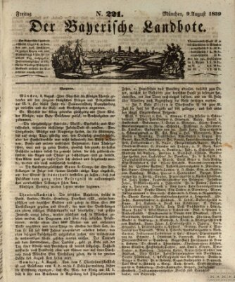 Der Bayerische Landbote Freitag 9. August 1839