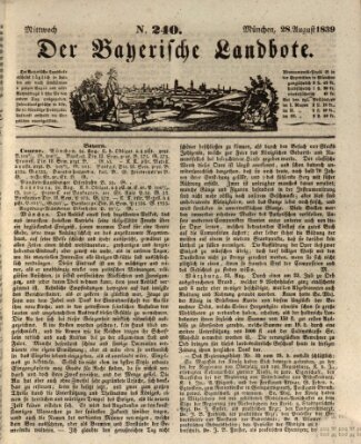 Der Bayerische Landbote Mittwoch 28. August 1839