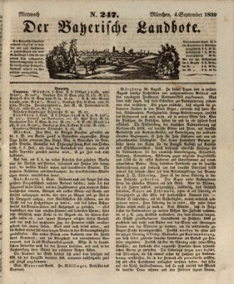 Der Bayerische Landbote Mittwoch 4. September 1839