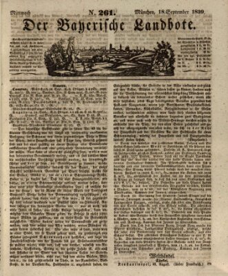 Der Bayerische Landbote Mittwoch 18. September 1839