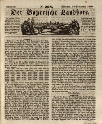 Der Bayerische Landbote Mittwoch 25. September 1839