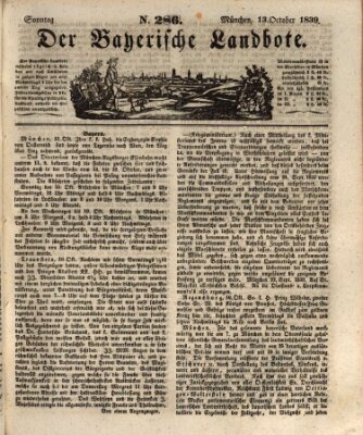 Der Bayerische Landbote Sonntag 13. Oktober 1839