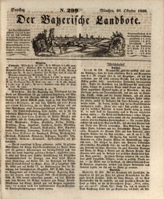 Der Bayerische Landbote Samstag 26. Oktober 1839