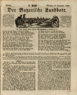 Der Bayerische Landbote Freitag 8. November 1839