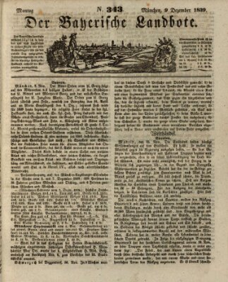 Der Bayerische Landbote Montag 9. Dezember 1839