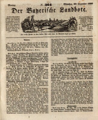 Der Bayerische Landbote Montag 30. Dezember 1839