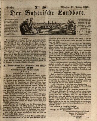 Der Bayerische Landbote Samstag 18. Januar 1840