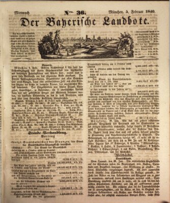 Der Bayerische Landbote Mittwoch 5. Februar 1840