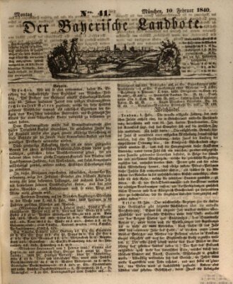 Der Bayerische Landbote Montag 10. Februar 1840