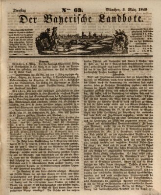 Der Bayerische Landbote Dienstag 3. März 1840