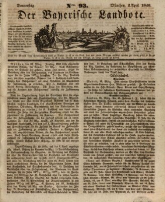 Der Bayerische Landbote Donnerstag 2. April 1840