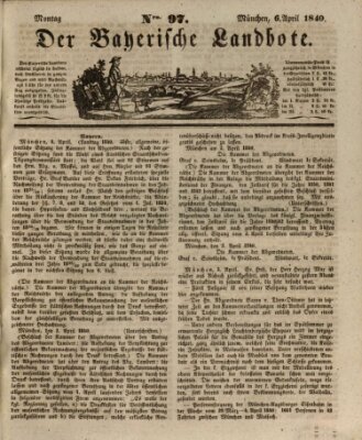 Der Bayerische Landbote Montag 6. April 1840