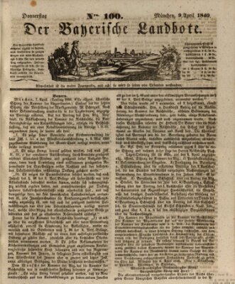 Der Bayerische Landbote Donnerstag 9. April 1840
