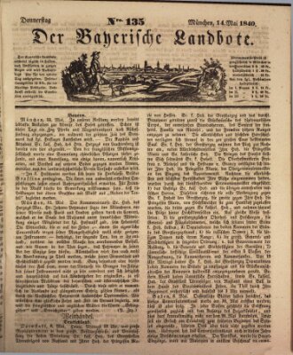 Der Bayerische Landbote Donnerstag 14. Mai 1840