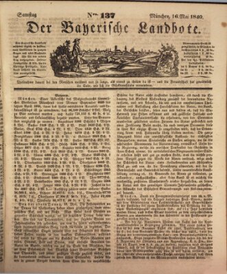 Der Bayerische Landbote Samstag 16. Mai 1840