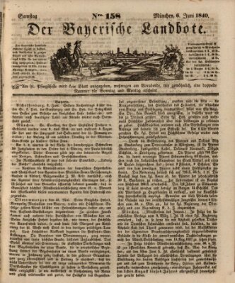 Der Bayerische Landbote Samstag 6. Juni 1840