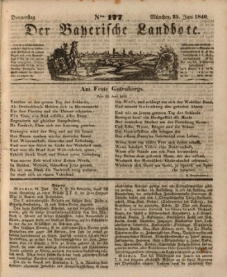 Der Bayerische Landbote Donnerstag 25. Juni 1840