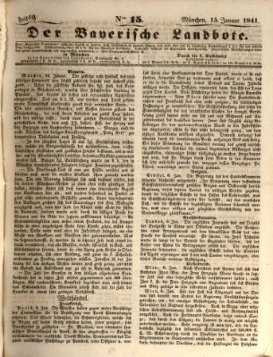 Der Bayerische Landbote Freitag 15. Januar 1841