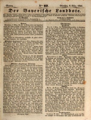 Der Bayerische Landbote Montag 8. März 1841