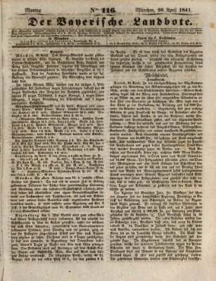 Der Bayerische Landbote Montag 26. April 1841