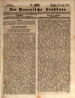 Der Bayerische Landbote Dienstag 20. Juli 1841