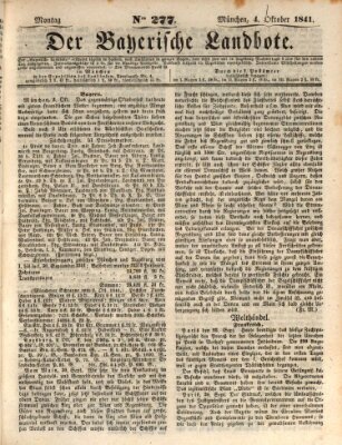 Der Bayerische Landbote Montag 4. Oktober 1841