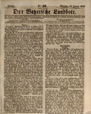 Der Bayerische Landbote Dienstag 18. Januar 1842