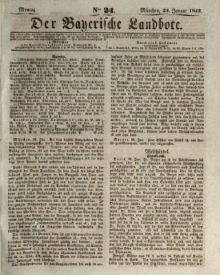 Der Bayerische Landbote Montag 24. Januar 1842