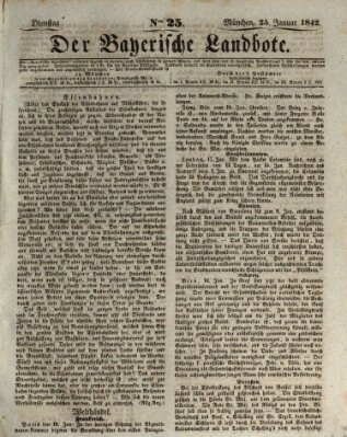 Der Bayerische Landbote Dienstag 25. Januar 1842