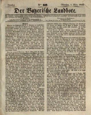 Der Bayerische Landbote Dienstag 1. März 1842