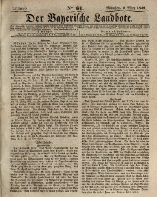 Der Bayerische Landbote Mittwoch 2. März 1842