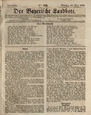 Der Bayerische Landbote Donnerstag 24. März 1842